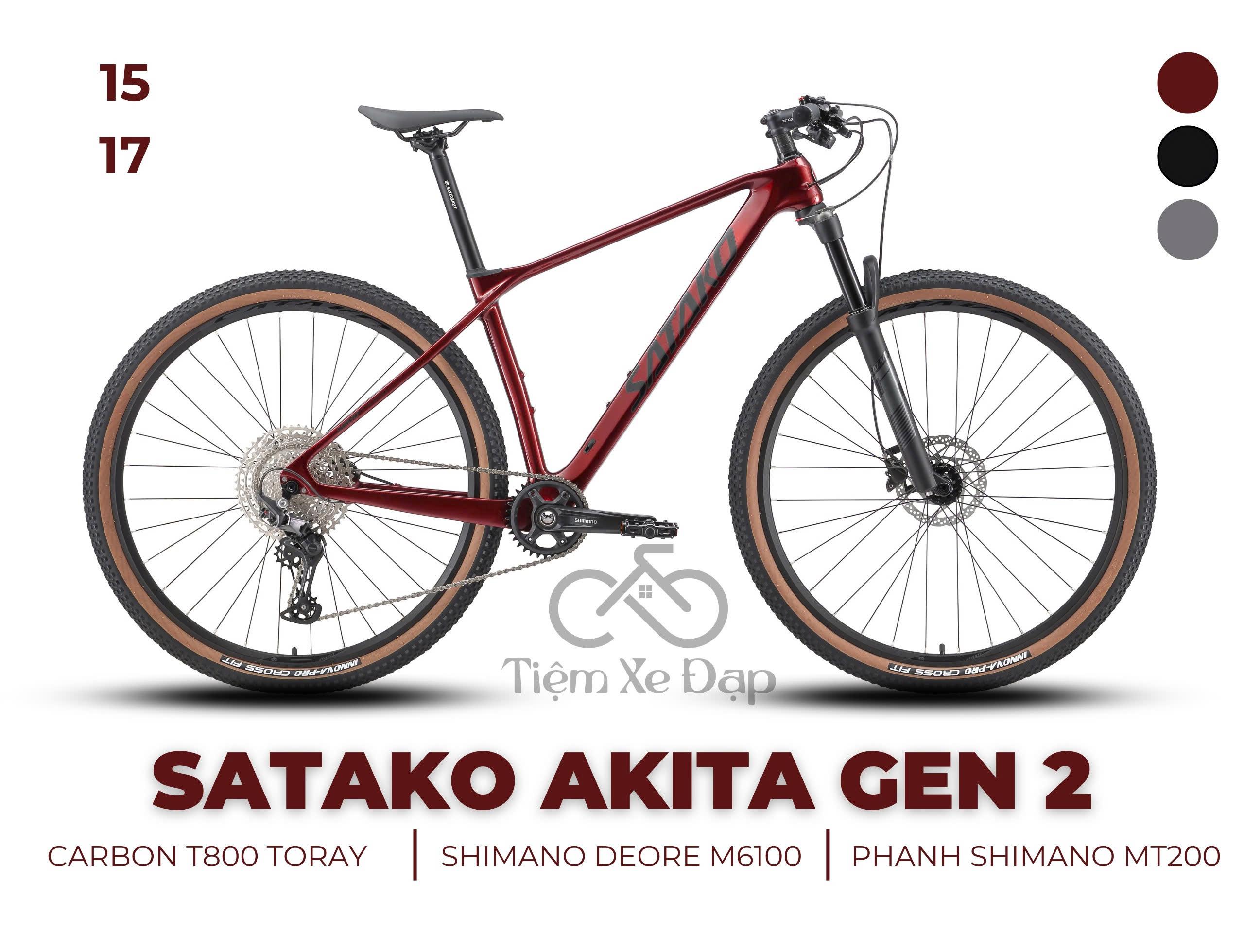Xe Đap Địa Hình SATAKO AKITA GEN2 - Carbon T800 Toray Nhật Bản