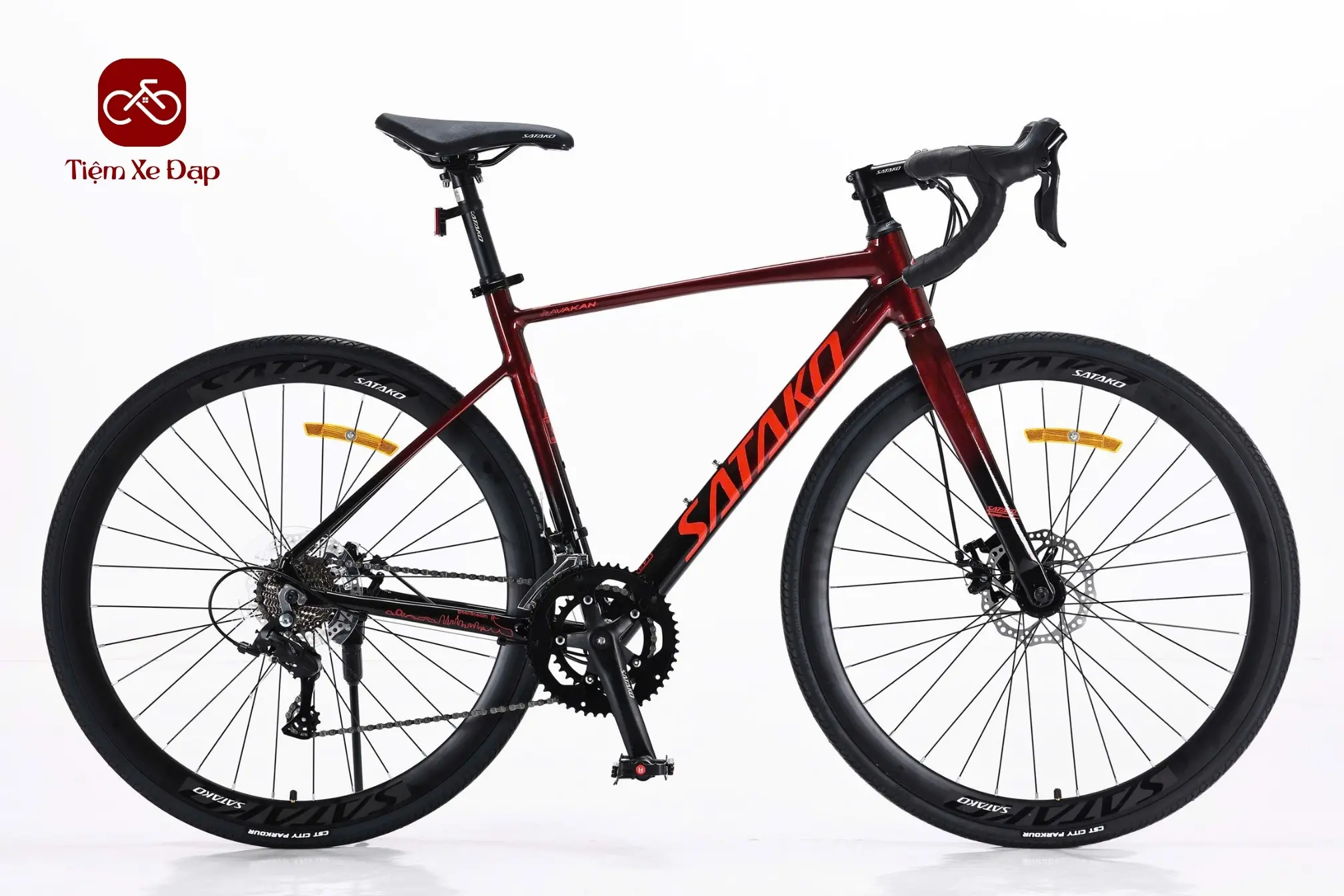 Xe Đạp Đua SATAKO AVAKAN-S 2026, Khung Nhôm 6061, Đề SENSAH REFLEX, Líp Thả ATA Cối Nổ