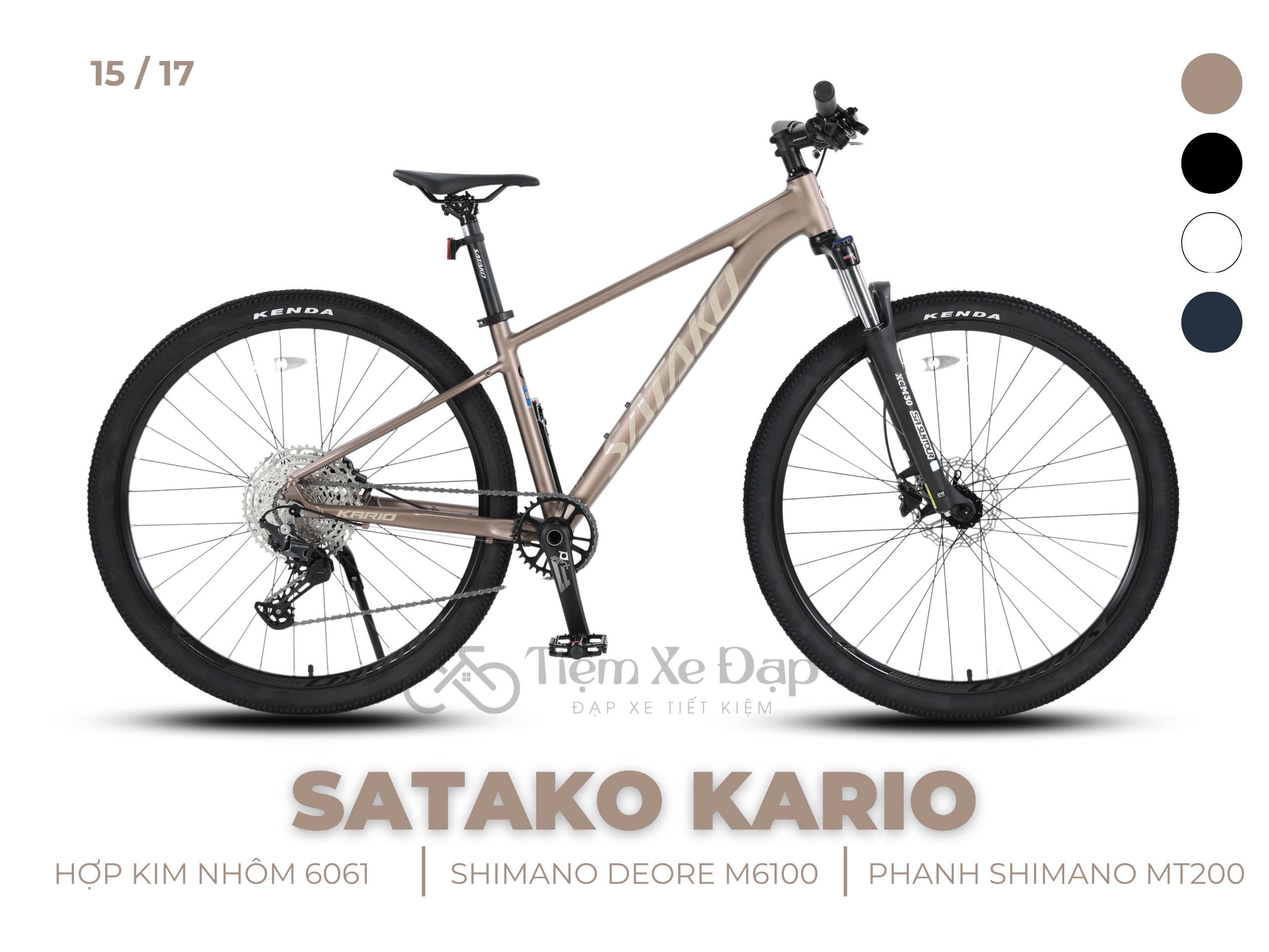 SATAKO KARIO - Xe Đạp Địa Hình MTB, Khung Nhôm 6061, Phuộc Dầu SUNTOUR